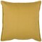 20 In. X 20 In. Yellow Decorative Pillow With Self Flange Detail